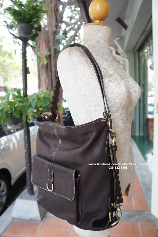 กระเป๋าหนัง 2 Design สะพายข้างและสะพายแบบเป้รุ่นM55 - Image 3