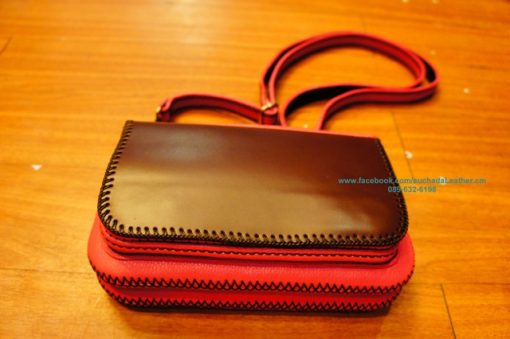 กระเป๋าหนังแท้งานเย็บมือรุ่นM49Lสนใจสินค้าโทร0896326198