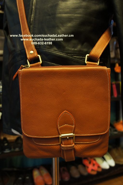 กระเป๋าสะพายคุณผู้ชายหนังวัวแท้ รุ่น M006 โทร089 632 6198 - Image 3