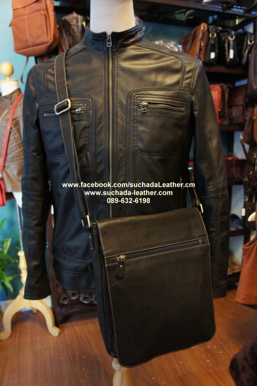 M72 (A) กระเป๋าสะพายชายหนังวัวแท้โทร089 632 6198 - Image 3
