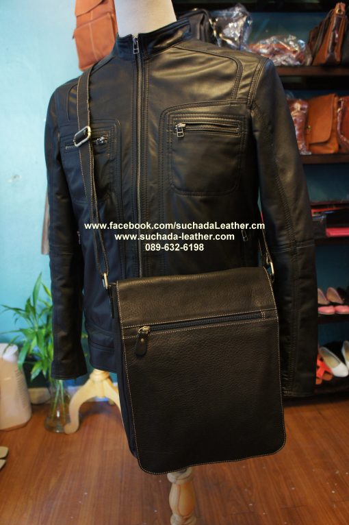 M72 (A) กระเป๋าสะพายชายหนังวัวแท้โทร089 632 6198 - Image 4