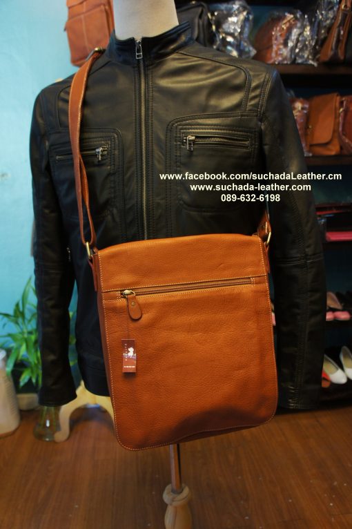 M72 (A) กระเป๋าสะพายชายหนังวัวแท้โทร089 632 6198 - Image 5
