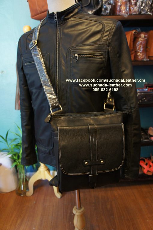 MB12กระเป๋าสะพายชายหนังวัวแท้โทร089 632 6198 - Image 3