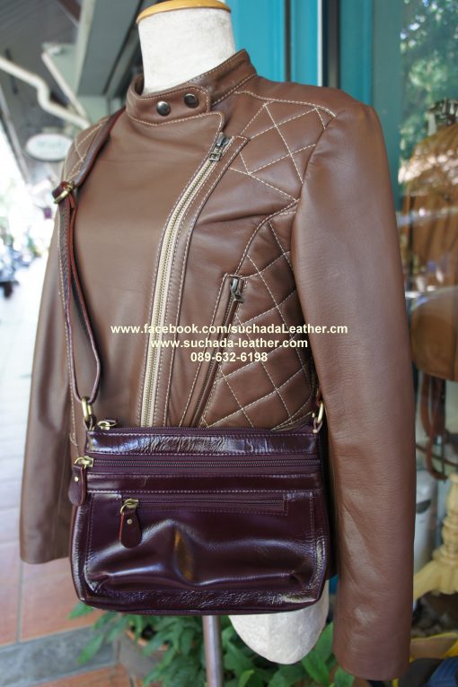กระเป๋าสะพายหนังชามัวร์ รุ่นMB8โทร089 632 6198 - Image 3