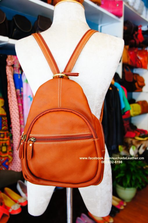 ‪#‎กระเป๋าเป้หนังแท้‬รุ่นM06 สั่งซื้อโทร 089 632 6198 - Image 6