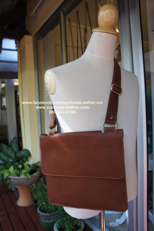 #กระเป๋าสะพายหนังวัวแท้รุ่นM64(L)โทร089 632 6198 - Image 4