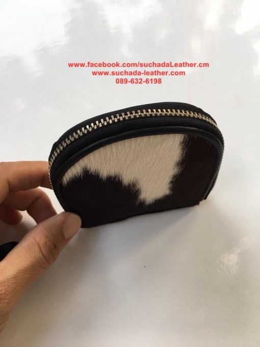 #กระเป๋าใส่เหรียญขนวัวหนังแท้ โทร089 632 6198
