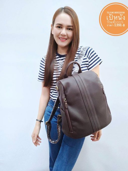 #เป้หนังชามัวร์เป้หนังวัวแท้หนังนิ่มนํ้าหนักเบานุ่มมือ - Image 8