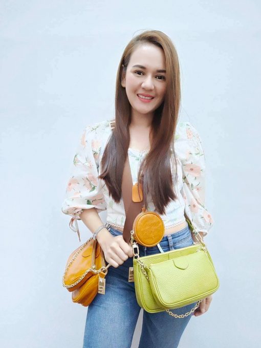 กระเป๋าสะพายพร้อมกระเป๋าใบเล็กและกระเป๋าใส่เหรียญงานน่ารักมากคะ