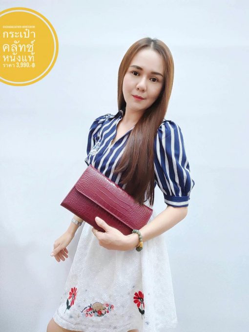  #กระเป๋าคลัทช์หนังแท้พร้อมสายสะพาย รุ่นMP29 - Image 3
