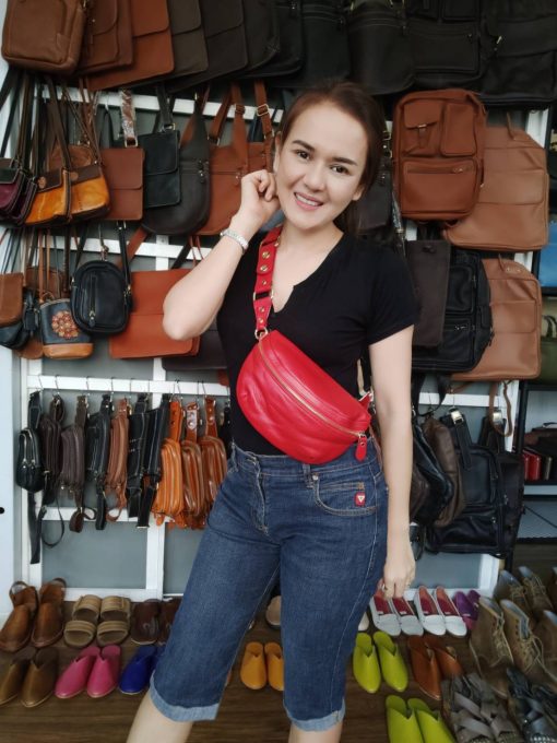#กระเป่าคาดหน้าอกหนังแท้100% - Image 4