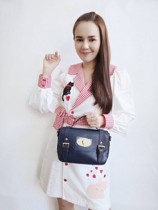 #กระเป๋าหนังวัวแท้ขนาดน่ารักทรงมัลเบอร์รี่ - Image 3