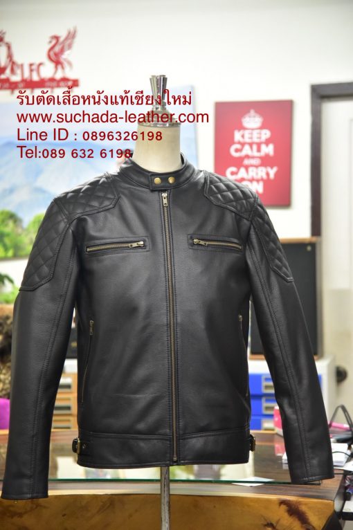 เสื้อแจ็คหนังวัวแท้ - Image 2